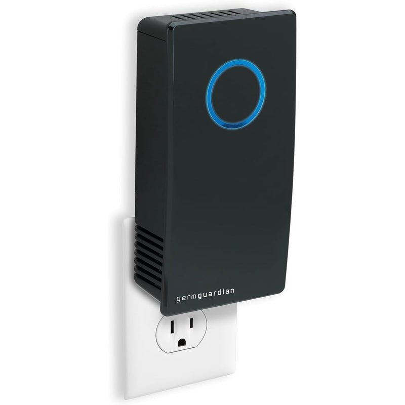[Australia - AusPower] - Germ Guardian GG1100B 7” Pluggable Small Air Purifier, Small Room Wall Air Sanitizer, Freshens Air, UV-C Light Kills Germs, Reduces Odors From Pets, Cooking, Mold, GermGuardian, 1-Yr Wty (Black) Black Onyx 2.36x3.5x6.89 Inch (Pack of 1) 