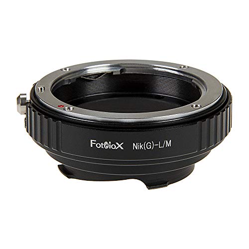 Fotodiox Lens Mount Adapter with Leica 6-Bit M-Coding - Nikon Nikkor F Mount G-Type D/SLR Lens to Leica M Mount Rangefinder Camera Body with Built-in Aperture Control Dial, Black
