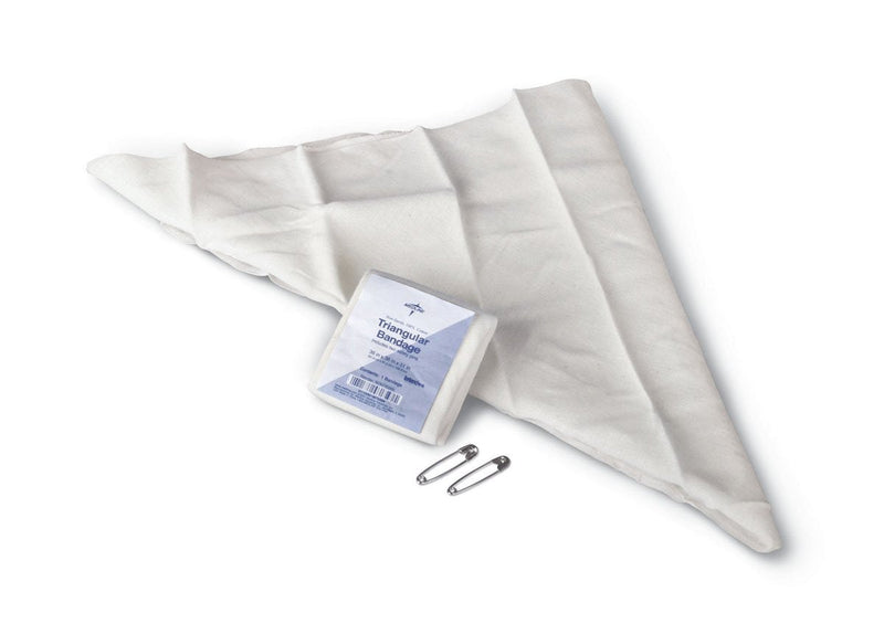 [Australia - AusPower] - Medline Non-Sterile Triangular Bandages, 2 Pins, 36" x 36" x 51", Essential First Aid Supplies, Pack of 12 
