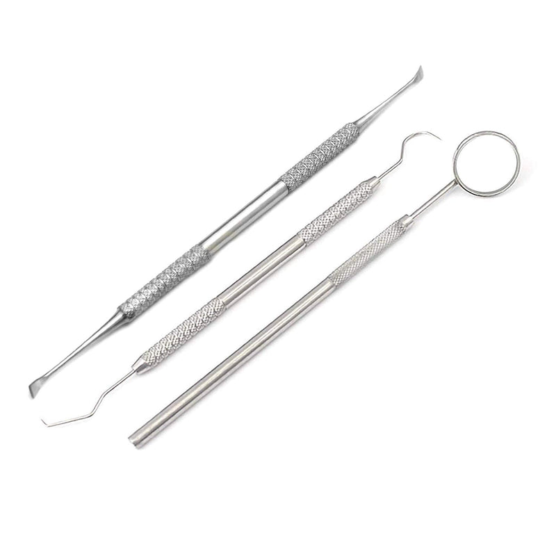 [Australia - AusPower] - 3 PCS TARTAR CALCULUS PLAQUE REMOVER TOOTH SCRAPER DENTAL MIRROR & PROBE #5 SET by G.S ONLINE STORE 