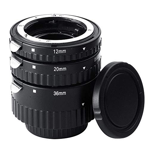 Extnp Auto Focus Macro Extension Tube Set (12mm 20mm 36mm) for Nikon AF AF-S DX FX SLR Cameras MCO-N-B