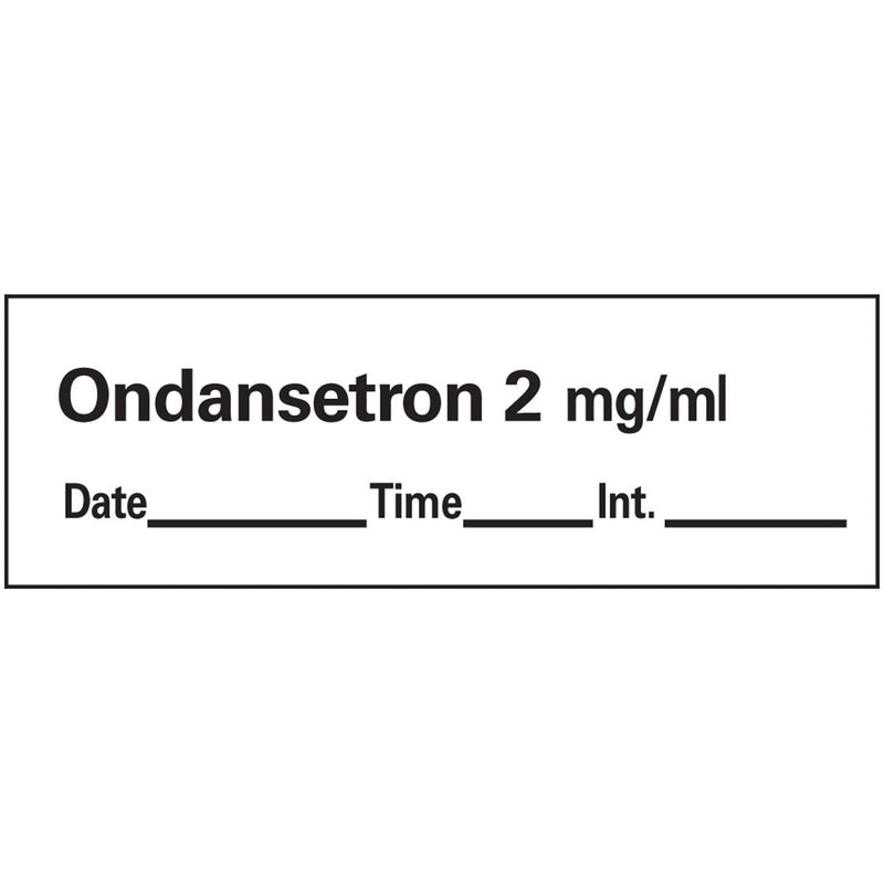 [Australia - AusPower] - AN-55D2 Anesthesia Tape with Date, Time and Initial, Removable, Ondansetron 2 mg/mL, 1" Core, 1/2" x 500", Imprints White 333 (Pack of 1) 