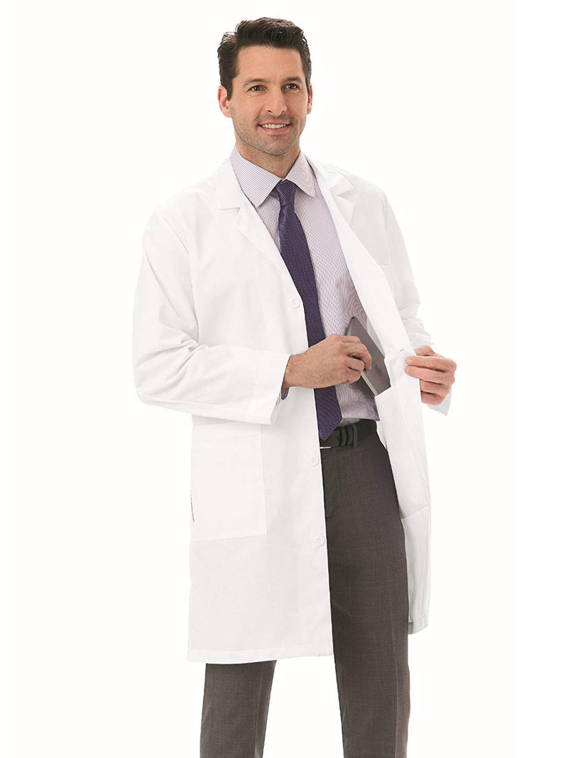 Meta Labwear Men's 1963 Twill 38" Labcoat 40 White