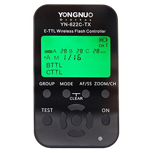 YONGNUO YN622C-TX YN622C TX 7-Channel E-TTL Wireless Flash Controller with LCD Interface for Canon DSLR/ YN622C/ YN622C II/ YN685