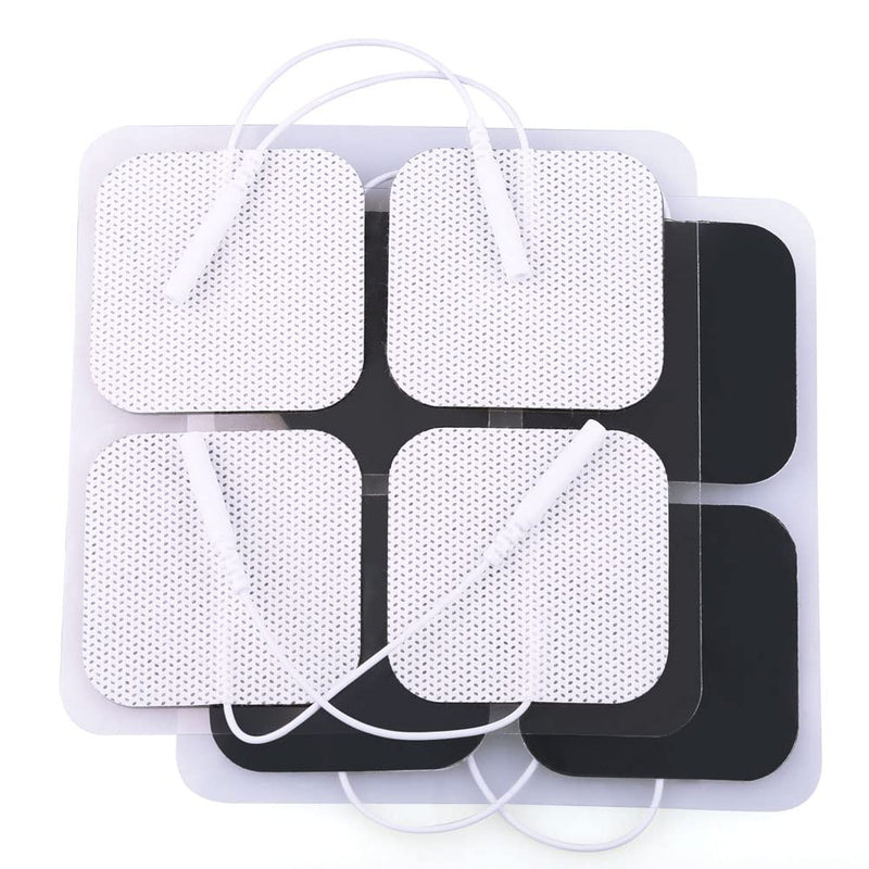 LotFancy TENS Unit Electrode Pads, 40PCS 2"x2" TENS Unit Pads for EMS Muscle Stimulator Electrotherapy, Self-Adhesive TENS Pads Replacement, Reusable and Latex-Free