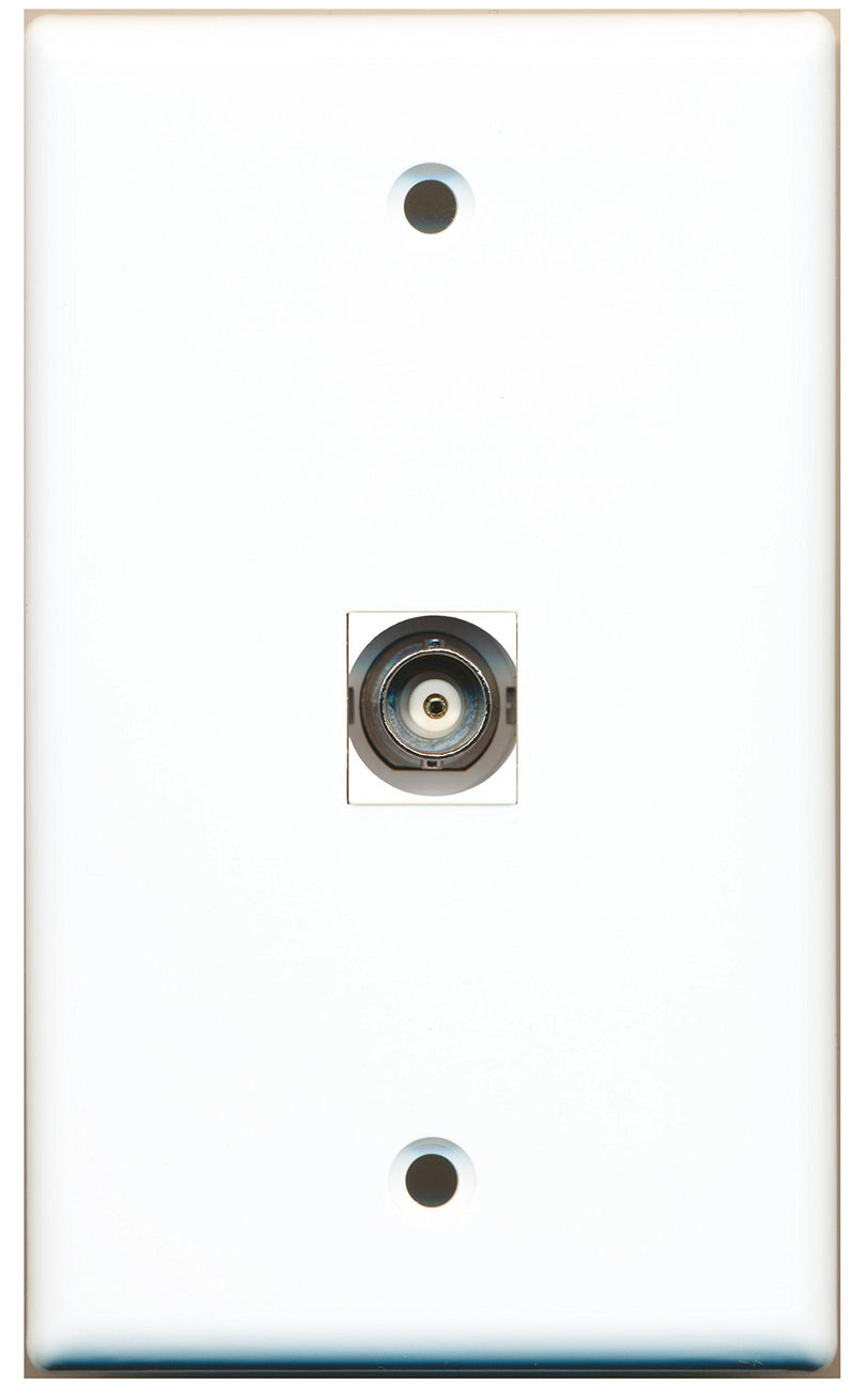 [Australia - AusPower] - RiteAV BNC Video Wall Plate with Keystone Coupler Type Jack - 1 Port - White 