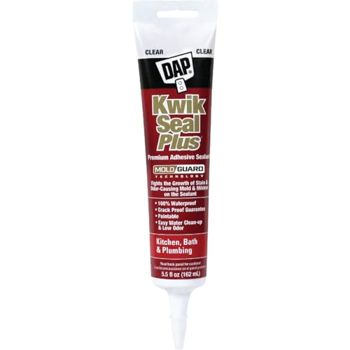 Dap 18546 5.5 Oz Kwik Seal Plus Kitchen & Bath Adhesive Caulk w/Micro 1
