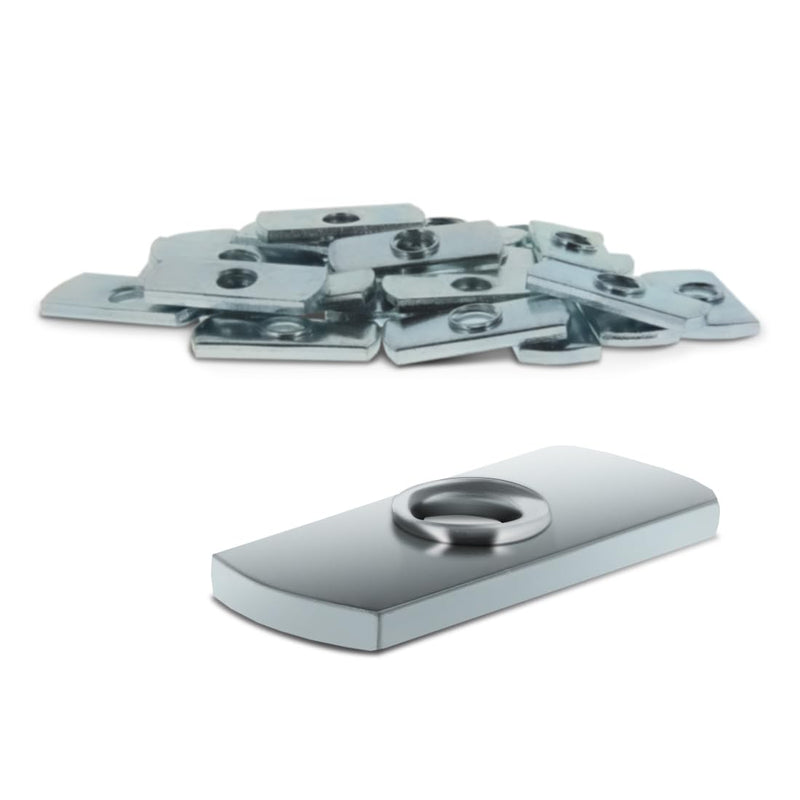 [Australia - AusPower] - 8020, 3785, 10 Series Steel 1/4-20 Centered Slide in Economy T Nuts Hardware Nuts for 1" 10 Series Aluminum Extrusions 80/20 (25 Pack) 25 