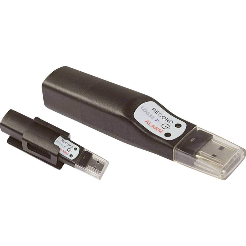 TFA Dostmann Log32 T Data Logger for Temperature, 31.1055, Memory for 60,000 Datasets, L 22 (30) x W 21 (28) x H 102 mm Without humidity measurement