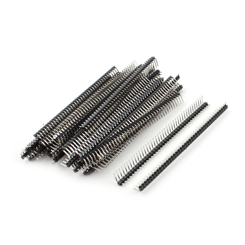 [Australia - AusPower] - uxcell s16031200am0392 2.54mm Right Angle 40-Pin Male Pin Header Connector 100mm Length (Pack of 50) 