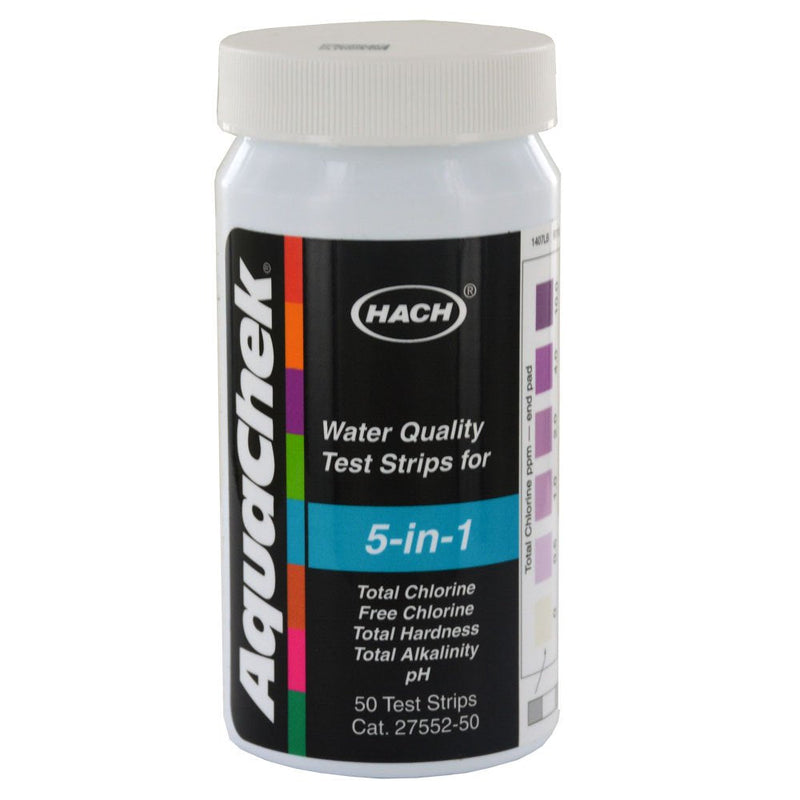 [Australia - AusPower] - Hach 5 in 1 Water Quality Test Strips, Multi-Parameter Test Strips, Water Testing, Comprehensive Water Quality Analysis, Easy-to-Use Water Test Strips, 2755250 