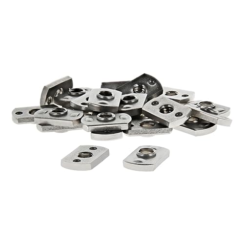 80/20 15 Series stainless steel 1/4-20 centered slide-in economy T-nuts for 1.5-inch aluminum extrusion, 25 pack