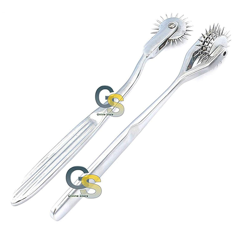 [Australia - AusPower] - 2 PCS Set of WARTENBERG NEUROLOGICAL PIN Wheel/Pinwheel (1) ONE + (3) Triple Head G.S Instruments 