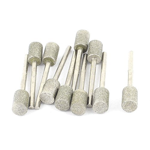 3mm Shank 8mm Cylinder Head Mounted Points Grinding Bit 10 Pcs