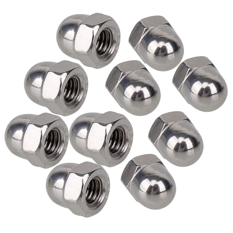 BQLZR 304 Stainless Steel Cap Acorn Hex Nut M6 Right Hand Threads Marine replacement for 2007 XC90 plate?replacement for 2009 S-60 Pack of 10