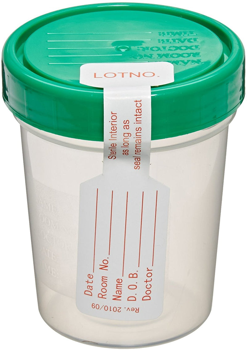 [Australia - AusPower] - Sterile Specimen Cups, Set of 12, Screw Cap, Tamper Evident, 4 oz. 