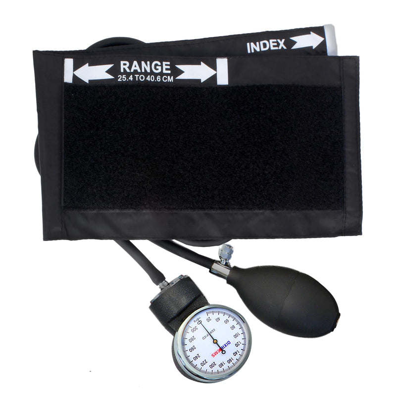 [Australia - AusPower] - Dixie EMS Deluxe Aneroid Sphygmomanometer Blood Pressure Set W/Adult Cuff, Carrying Case and Calibration Tool - Black 