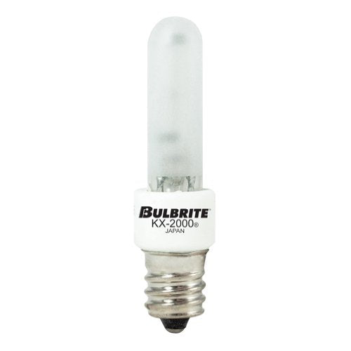 Bulbrite KX60FR/E12 60-Watt Dimmable KX-2000 Krypton/Xenon T3, Candelabra Base, Frost [4 Pack] Halogen