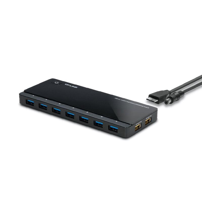 [Australia - AusPower] - TP-Link Powered USB Hub 3.0 with 7 USB 3.0 Data Ports and 2 Smart Charging USB Ports. Compatible with Windows, Mac, Chrome & Linux OS, with Power On/Off Button, 12V/4A Power Adapter(UH720) 7 Port + 2 Charging Port 