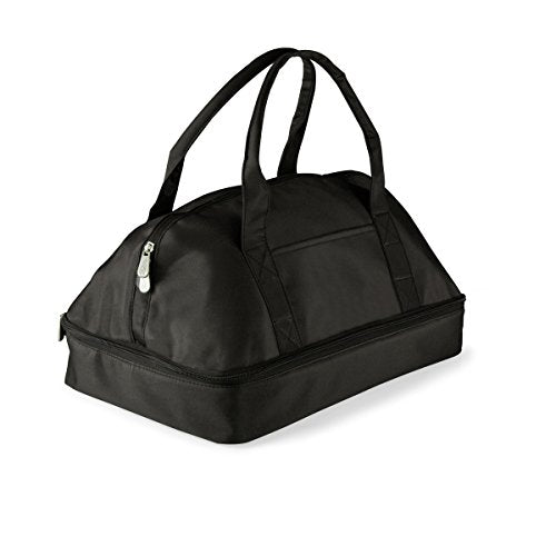PICNIC TIME Potluck Insulated Casserole Carrier, Thermal Food Carrier, Portable Food Warmer, Insulated Container for up to 300 Degrees with Framed Window and Comfort handles (Black) Black