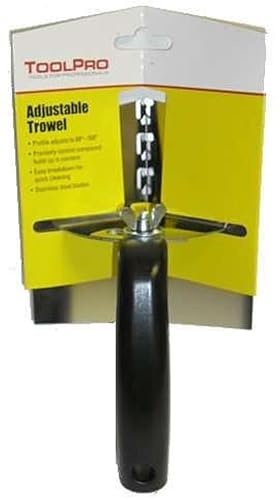 TOOLPRO adjustable corner trowel with stainless steel blades for drywall wall and ceiling corners