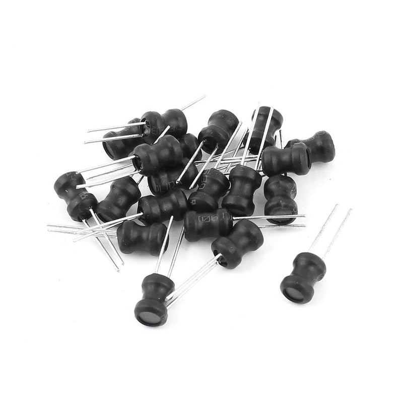 Sourcingmap® 20 Dip Mounted 10MH Inductance 6mmx8 mm Radial Lead Power Inductor | 6mm x 8mm, radial cable