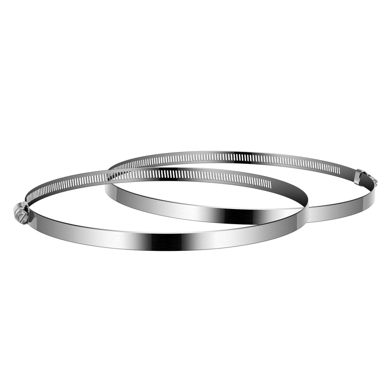 [Australia - AusPower] - VIVOSUN Stainless Steel Air Ducting Clamps, 4/6/8/12 Inch Adjustable Hose Clamps with Worm Drive for Ducting, Heating, Cooling, Exhaust, and Ventilation (Pack of 2) 2 Pack 4 Inch 