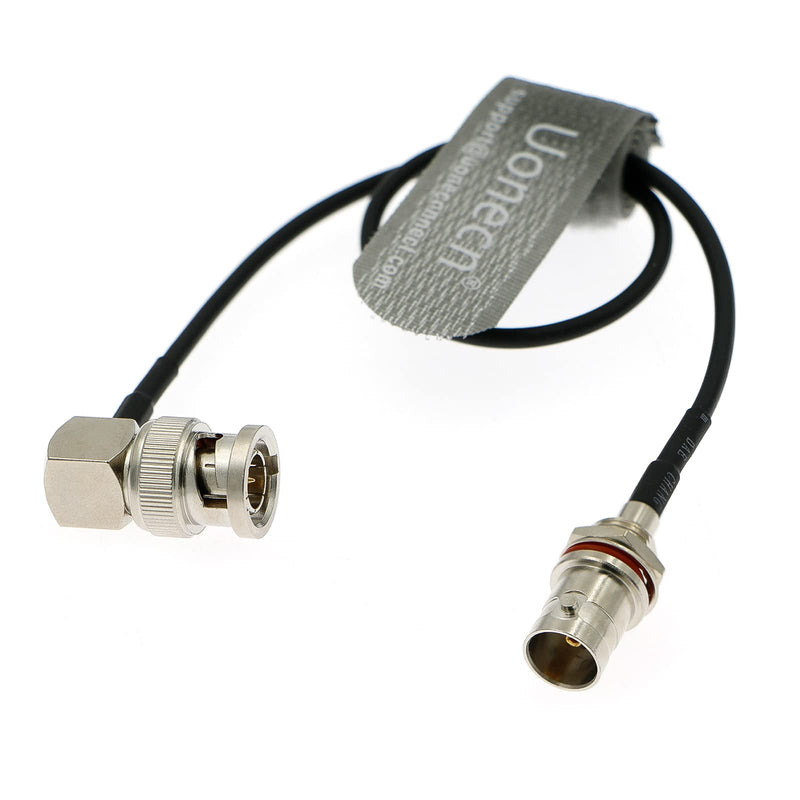 [Australia - AusPower] - Uonecn BNC Female Straight to BNC Male Right Angle SDI Cable for Camera 50 ohm 