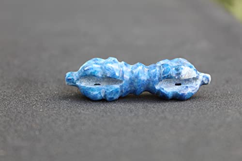 Jet Genuine Mini Lapis Lazuli Dorje Free Booklet Jet International Crystal Therapy Tibetan Nepal Vajra Carving Deity Tibetan Buddhism Swastika Kila Phurpa Magic Lama Dis-Integrator Ritual Ceremony