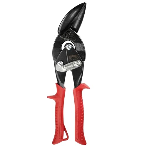 Midwest Snips Blackout left-cut offset aviation snips for cutting sheet metal