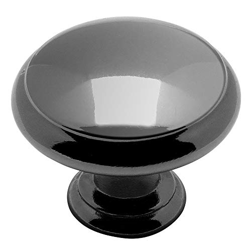Cosmas 25 Pack 5422BN Black Nickel Cabinet Hardware Mushroom Knob - 1-3/16" Diameter