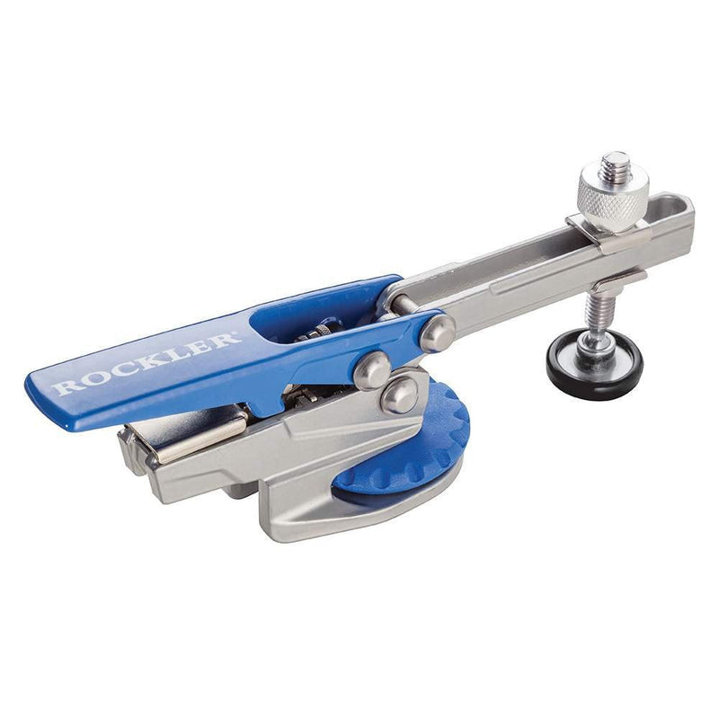 [Australia - AusPower] - Rockler Auto-Lock T-Track Hold Down Clamp – Adjustable Clamps for Woodworking w/Set Screw - T Tracks Woodworking Hold Down Clamps Pivots 3600 to Minimize Obstructions – Heavy-Duty Metal T-Track Stop 