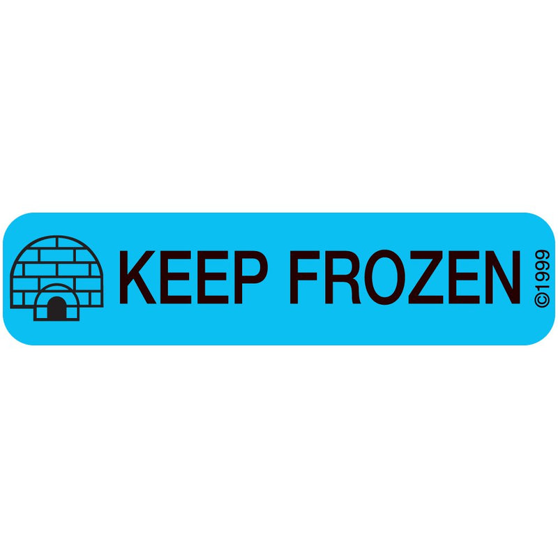 [Australia - AusPower] - 1-707 Permanent Paper Label, "Keep Frozen", 1 9/16" x 3/8", Blue (500 per Roll, 2 Rolls per Box) 