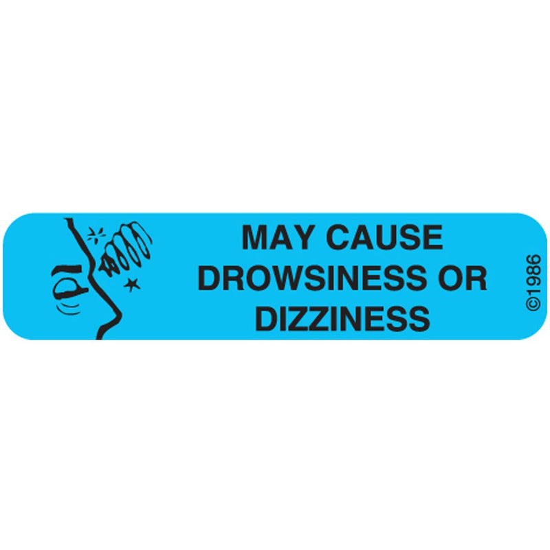 [Australia - AusPower] - 15-W "May Cause" Permanent Paper Label, 1 9/16" x 3/8", Blue, Pack of 1000 