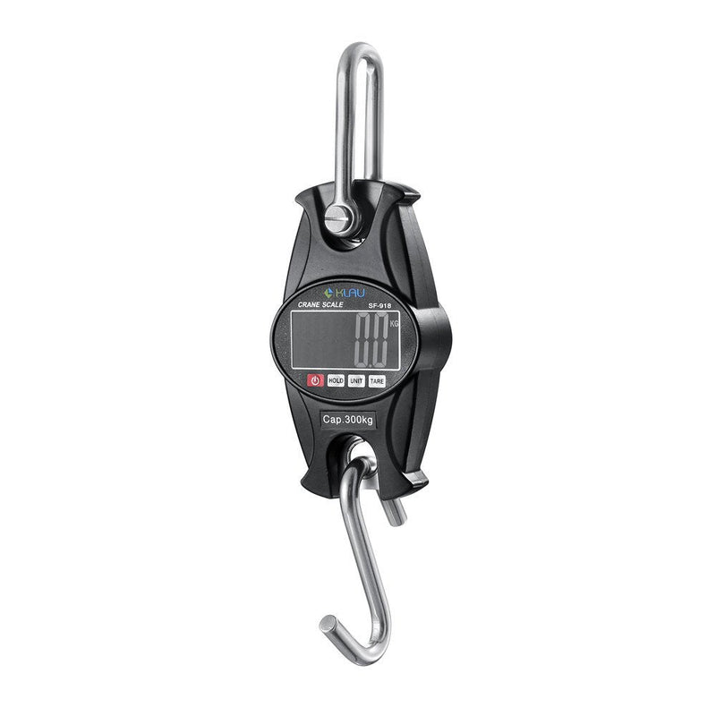 Klau SF-918 Digital Hanging Crane Scale, Black, 300 Kg / 600 lb | High Precision Sensor, Heavy Duty, For Home Factory Hunting