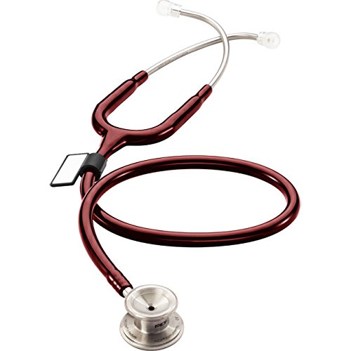 MDF® MD One Stainless Steel Premium Dual Head Pediatric Stethoscope - Free-Parts-for-Life & Lifetime-Warranty (MDF777C) (Napa) wine red