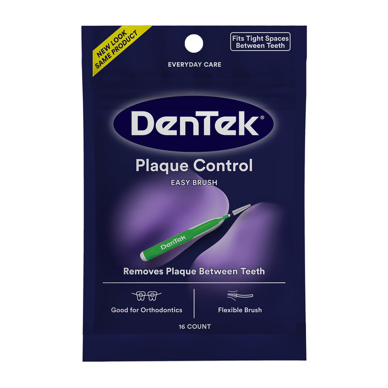 [Australia - AusPower] - DenTek Easy Brush Plaque Control Interdental Cleaners, Tight, 16 Count White 16 Count (Pack of 1) 