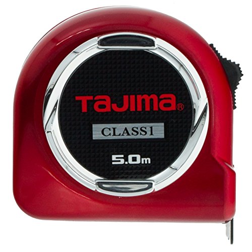 Tajima H1550MW Class 1"Hi Lock Measuring Tape, Red, 5 mx 25 mm