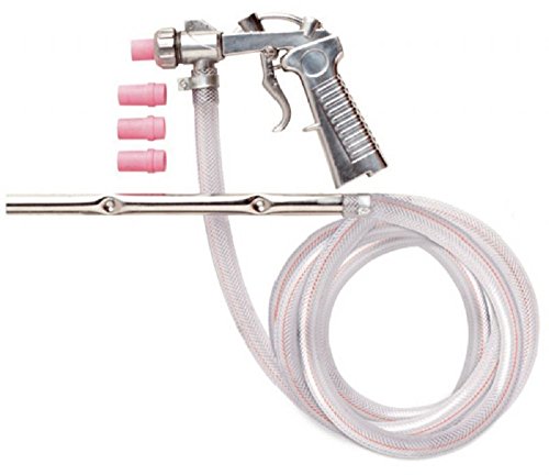 Fervi Sandblasting Gun with 4 Nozzles - Industrial, Pistol Shaped, White, Foam, Polyurethane, Indoor Sandblasting Device with Adjustable Lumbar Support