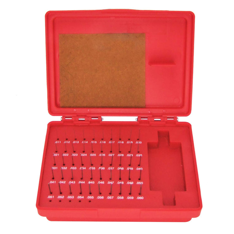 [Australia - AusPower] - HFS(R) Steel Pin Gage Set Minus M0 with Plastic Case for Carpenters and Home Improvement 0.011-0.060" 50pcs 50pcs(0.011-0.060")M0 