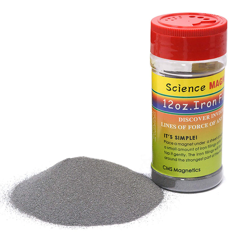 [Australia - AusPower] - 12 oz Fine Iron Filings Magnetic Iron Powder for Magnet Education and School Projects - Discover The World of Magnetics & See Magnetic Lines of This Unseen Force & More (One Pack) 1 Piece 