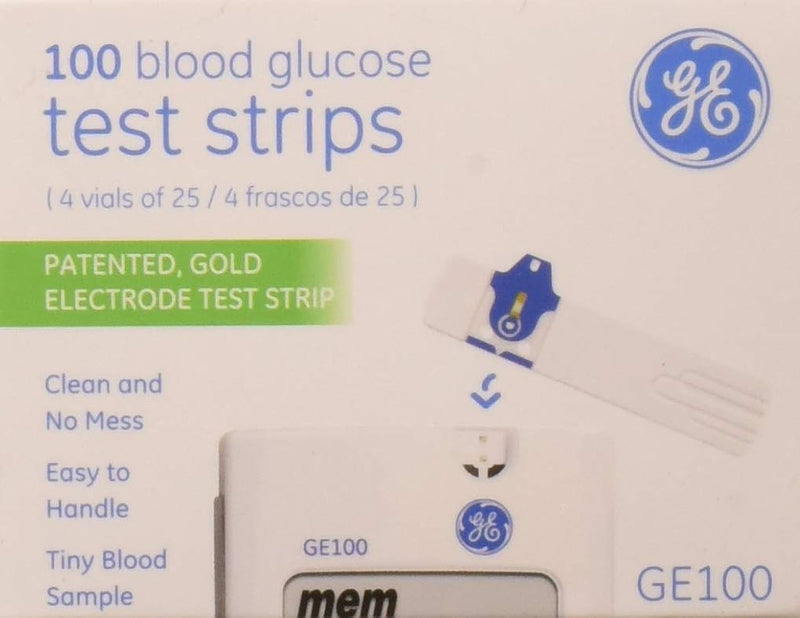 [Australia - AusPower] - GA/Bionime GE100 Diabetic Test Strips, 100 Count 100 Count (Pack of 1) 