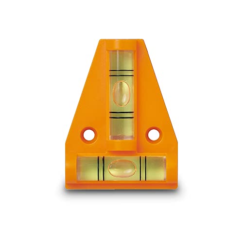 ProPlus 341214 Cross Spirit Level Pyramid for Aligning Motorhome Caravan | Leveling in 2 directions simultaneously - Compact pyramid shape with 2 vials, mounting holes included
