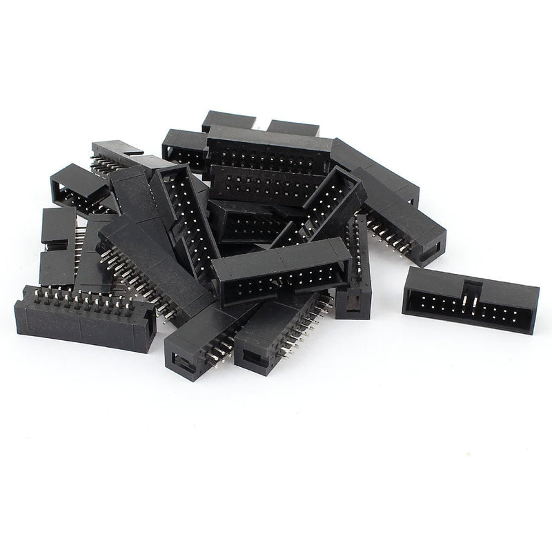 [Australia - AusPower] - uxcell a14112600ux0302 2 2.54mm 210 20Pin Box Header IDC Socket Straight Male Connector (Pack of 25) 