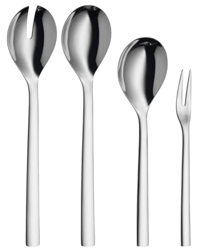WMF Serving Set 3 Pieces Nuova Cromargan Stainless Steel 18/10 Brushed, Silver Single