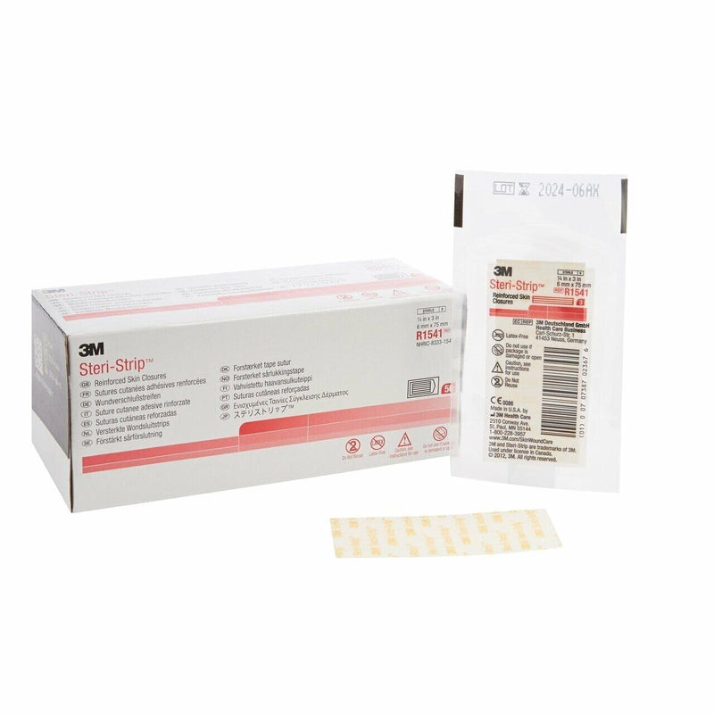 [Australia - AusPower] - 3M R1541 1/4'' x 3'' Steri-Strip Reinforced Skin Closure (50 Per Box) 