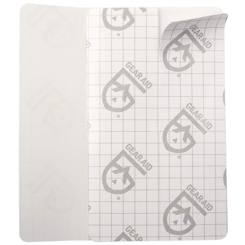 [Australia - AusPower] - GEAR AID Tenacious Tape Flex Heavy Duty Patches for Fixing Holes and Rips in Outdoor Fabrics, Vinyl, Pool and Snow PVC Inflatables, Peel-and-Stick, Clear, Two 3" x 5" Patches 1 Pack 