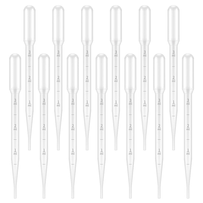 [Australia - AusPower] - G2PLUS 100PCS 3ml Disposable Plastic Essential Oils Graduated Transfer Pipettes for Science Laboratory, Experiment, Essential Oils, Make up Tool 100pcs-3ml 
