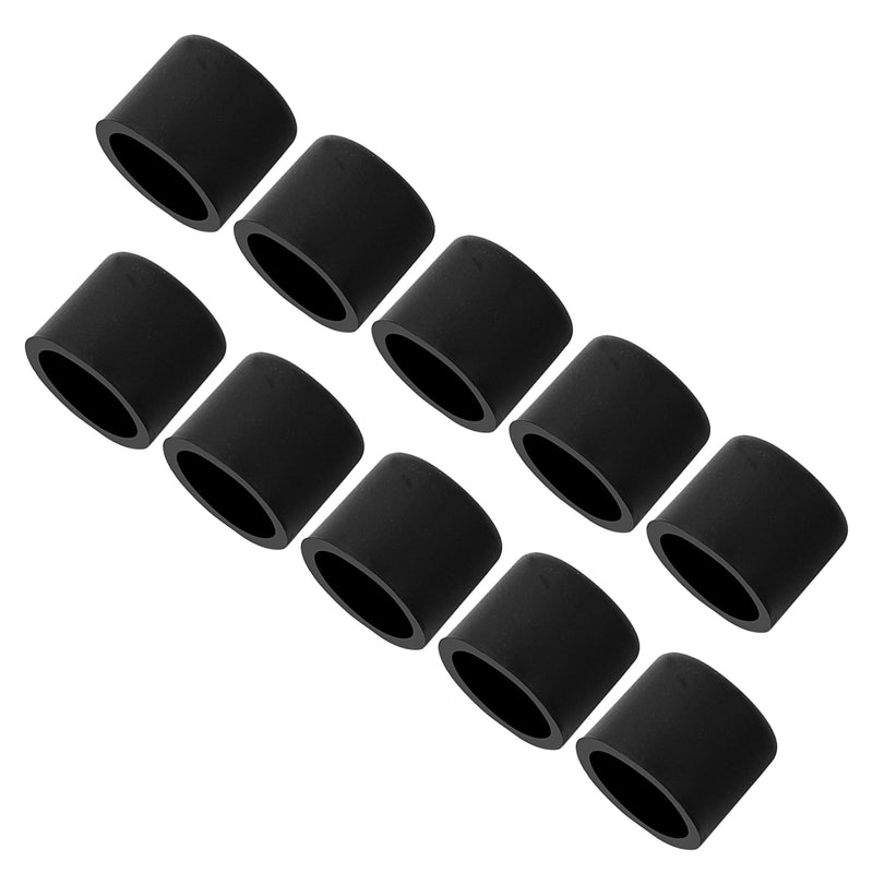 [Australia - AusPower] - uxcell Silicone RCA Female Connector Anti Dust Plug, 8mm Dust Proof Cap Protector Cover 10 Pcs Black 