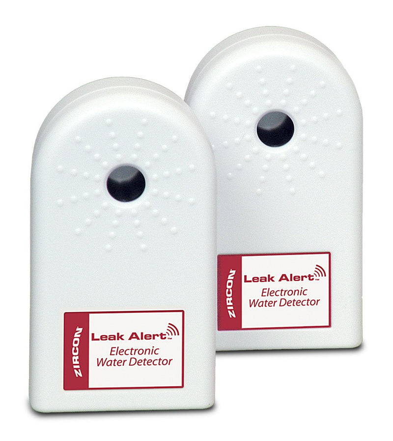 Zircon Leak Alert Electronic Water Detectors Bonus Pack, Batteries Not Included, 2-Pack Standard Packaging